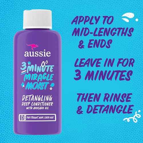 Aussie 3 Minute Miracle Moist Deep Conditioning Treatment, Travel Size 1.7 fl oz