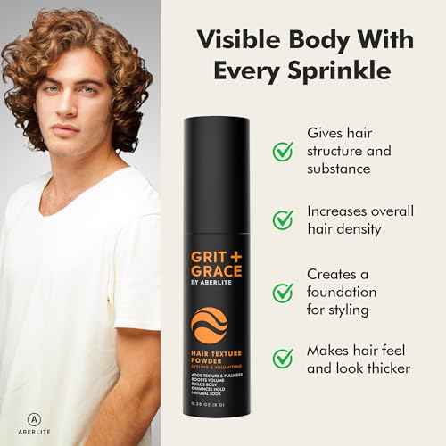 Aberlite Grit + Grace Hair Texture Powder Spray for Men & Women - Styling Texturizing Volume Powder, Volumizing Hair Products, Matte Finish