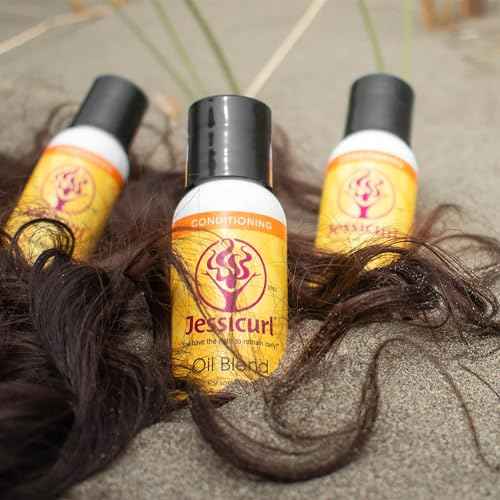 Jessicurl, Oil Blend, Island Fantasy, 2 Fl oz. Hair Oil for Curly Hair and Frizz Control, Dry Hair Treatment, adds Softness and Shine, with Avocado, Jojoba and Coconut Oil