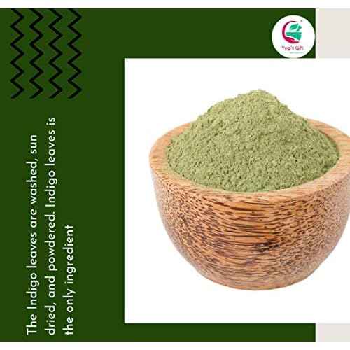 500 GRAMS | Indigo Powder for Hair (1.2 LB / 17.6 oz) | 100% Pure & Natural | Black Henna Dye | Ideal for Dark & Black Natural Hair color | Indigofera Tinctoria | Yogi¡¯s Gift¢ç