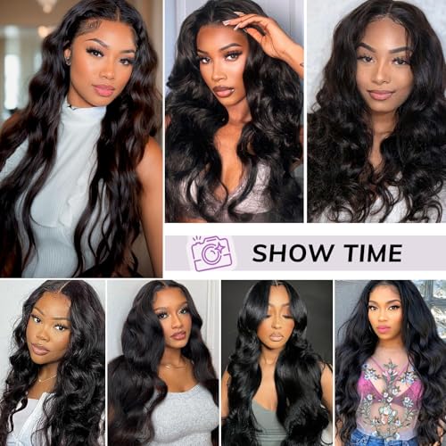 6x5 Lace Front Wig Human Hair Wig for Women 210% Density Body Wave Wig Wear and Go Glueless Wigs Pre-Cut Lace Wigs Pre Bleached Tiny Knots Wig(20inch, 6X5 Body Wave Wig)