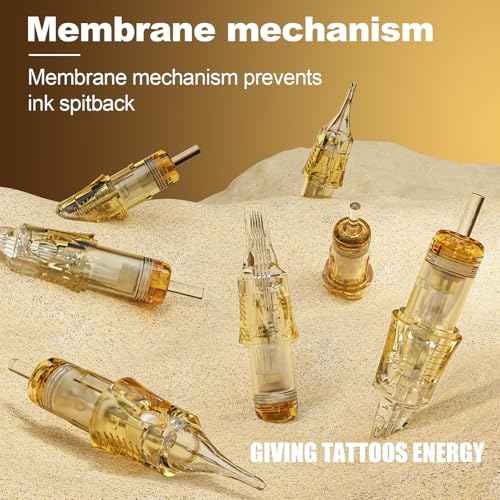 PEPAX Lance Tattoo Needles Cartridge 1017CML - 20Pcs Tattoo Cartridge Needles #10 Bugpin 17 Curved Magnum Tattoo Cartridges Diameter 0.30mm Long Taper 5.0mm Safety Membrane Makeup Tattoo Machine