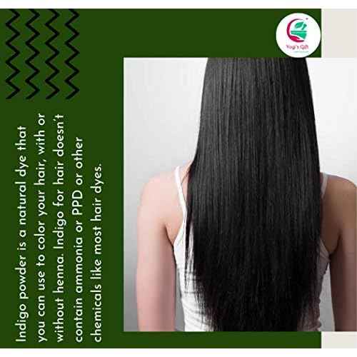 500 GRAMS | Indigo Powder for Hair (1.2 LB / 17.6 oz) | 100% Pure & Natural | Black Henna Dye | Ideal for Dark & Black Natural Hair color | Indigofera Tinctoria | Yogi¡¯s Gift¢ç