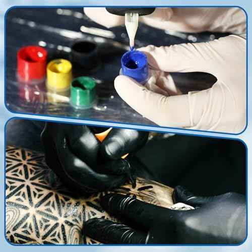 Tattoo Ink Caps 1000pcs Disposable Tattoo Ink Cups Professional Tattoo Ink Cups With Base for Tattoo Ink, Tattoo Machines, Tattoo Supplies, Tattoo Kits, 11mm