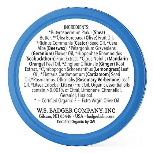 Badger Cuticle Care, 100% Organic Cuticle Cream for Natural Nail Care, Soothe & Restore Dry & Splitting Cuticles, Rich Shea Butter, Light Citrus Scent, .75oz Tin