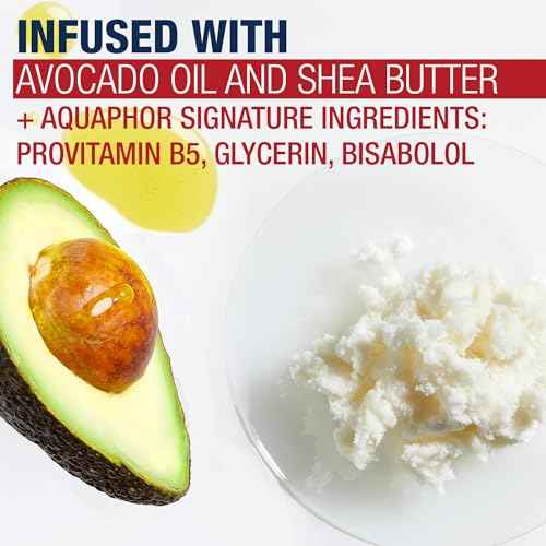 Aquaphor Repairing Hand Masks, Moisturizing Gloves for Dry Hands, Moisturizer for Dry Skin with Avocado Oil and Shea Butter, Pack of 6