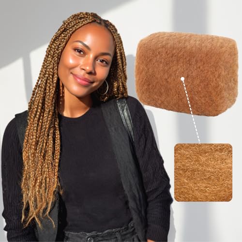 IUC Afro Kinkys Bulk Human Hair (16Inch, 50g, Honey Blonde) 4C Afro Kinky-Curly 100% Human Hair, Ideal for Braiding, Twists, Dreadlocks, Loc Repair, Kid-Friendly