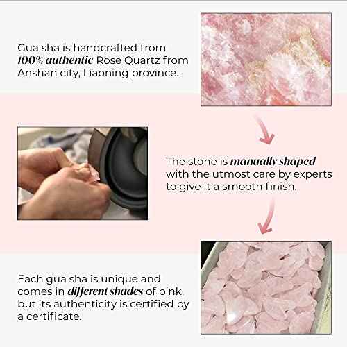 PLANTIFIQUE Rose Quartz Gua Sha Tool ? Anti-Aging Face Massager & Jawline Shaper for Skincare Routine ? Facial Massage & Skin Care Gift
