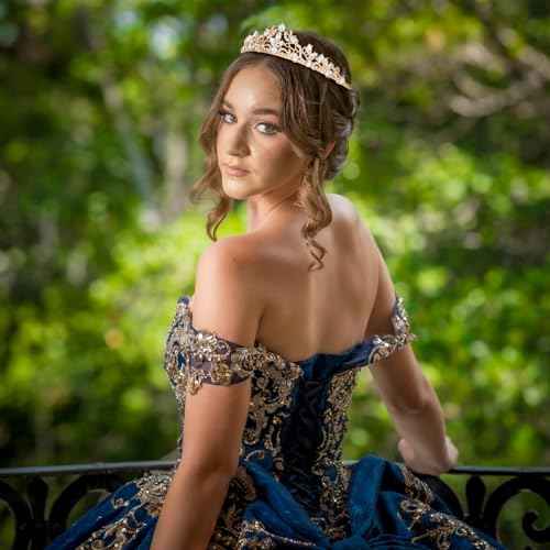 Gold Wedding Crown Crystal Tiara for Women Queen Crowns Princess Headband Rhinestones Tiaras for Bride Sparkle Hair Accessories for Birthday Prom Pageant Party