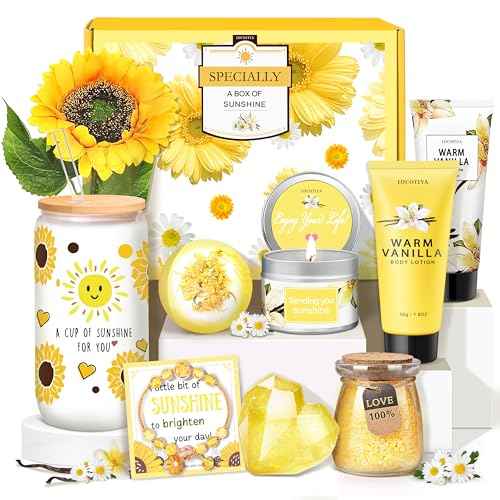 Gifts for Women,Bath and Body Gift 10 pcs Warm Vanilla Self Care Set for Friends,Her,Bestie,Mom,Wife Christmas Birthday Gifts