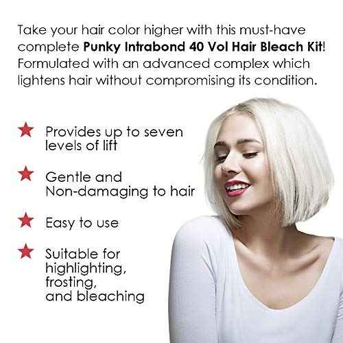 Punky Intrabond¢â 40 Vol Bleach Kit, Fast Bleaching Action for Brighter Hair