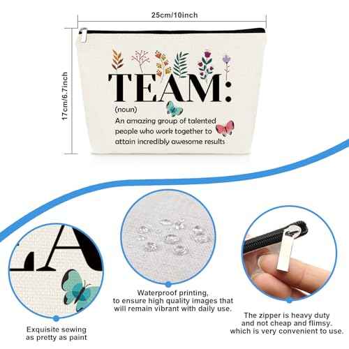 Team Appreciation Gifts Makeup Bag for Women Boss Leader Thank You Gift for Employee Colleague Coworker Inspirational Gifts Cosmetic Bags Birthday Bosses' Day Gift for Social Worker Teacher Nurse
