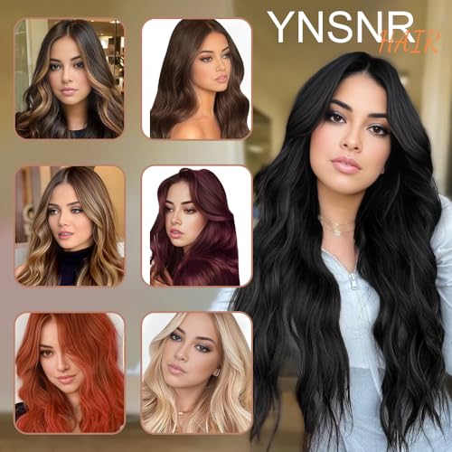 Tape in Hair Extensions Human Hair Dark Brown to Mixed Chestnut Brown 22 Inch 20Pcs Tape Ins for Women Straight Invisible Seamless Remy