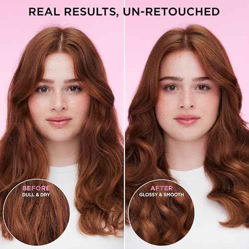 L'Oreal Paris Glossing Sulfate Free Shampoo and Conditioner Set with Glycolic Acid, Hair Care for Lasting Shine and Smoothness for Dull, Dry Hair, EverPure, 1 Kit