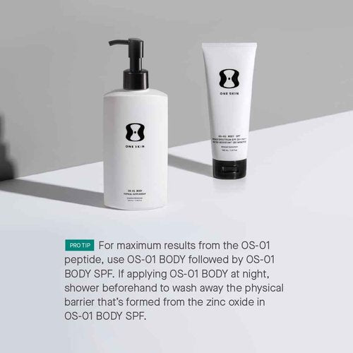 OneSkin BODY SPF OS-01 Peptide Broad Spectrum SPF 30+ Mineral Sunscreen- Protects Skin from UV Aging & Water Resistant, Includes Potent Antioxidants, Suitable for Sensitive Skin