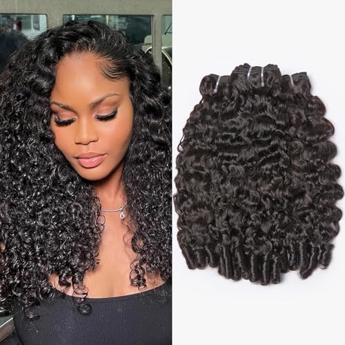 WEQUEEN Burmese Curly Bundles Human Hair 16A Brazilian Virgin Hair 14 16 18 Inch Thick Weave Natural Black