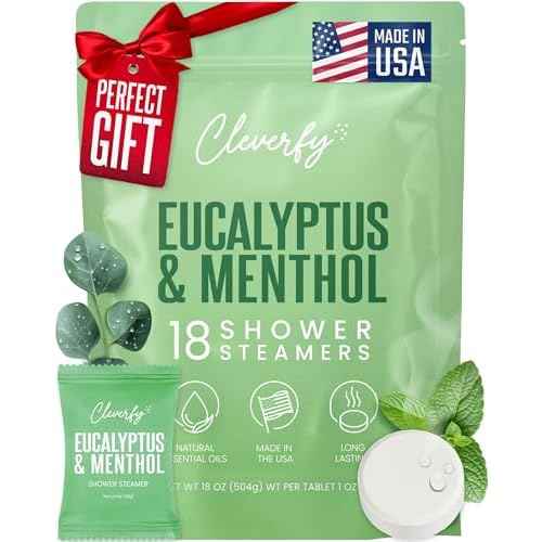 Cleverfy Eucalyptus for Shower Steamers Aromatherapy ? Stocking Stuffers for Women, Teens and Wife ? Christmas Gifts for Women and Teen Girls ? White Elephant Gifts for Adults ? 18 Tablets