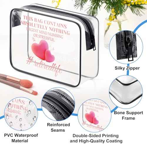 Retirement Gifts for Women 2025 Makeup Bag Funny Retirement Gifts for Coworker Teacher Nurses Boss Friends Mom Grandma Retiredlife Cosmetic Bag Retired Gifts Clear Travel Zipper Toiletry Pouch
