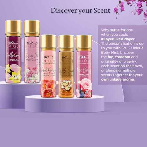 So...? Unique Body Mist - Rose Berry for Women - 5.1 oz Body Mist - Pack of 2