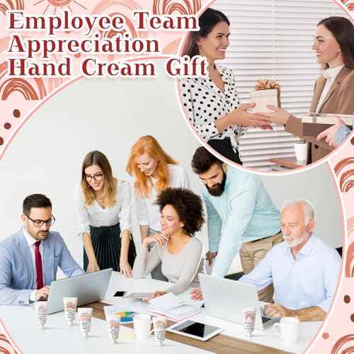 72 Pack Employee Appreciation Team Gifts Bulk Travel Size Hand Cream Inspirational Thank You Gifts Boho Rainbow Hand Lotion Bulk for Teachers Day Christmas Staff Employees Coworkers Women