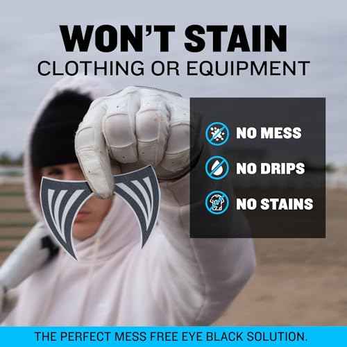 Sports Eye Black Temporary Tattoos (Phoenix - 24 Pack) Made in The USA No Grease, No Mess, Fast Application Eye Black Accessories for Football, Baseball, Softball, Lacrosse & More