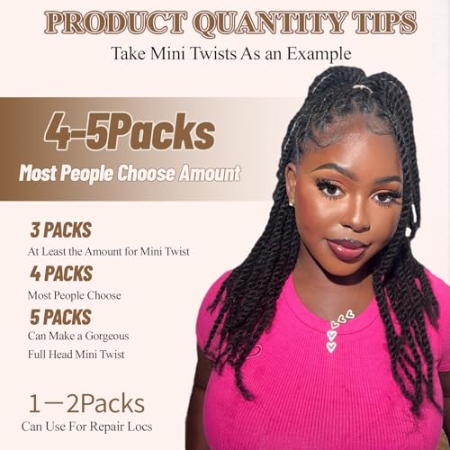 Afro Kinkys Bulk Human Hair for Draedlock Extensions Repair Locs Afro kinkyhair For Braiding Twist Braids Afro Human Hair (Natural Black, 16 Inch (Pack of 3))