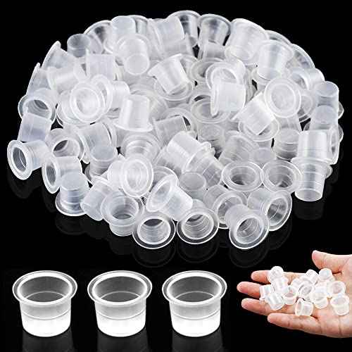 Disposable Small Ink Cups - 1000 Pcs, Microblading & Permanent Makeup Container for Tattoo Ink & Needles