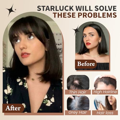 Hair Toppers for Women Real Human Hair, 10 Inch 360¡Æ Cover Hair Toppers for Women with 3.5x4 inch Hand-woven Swiss Base (Medium Brown Mix Blonde with Dark Brown Root)