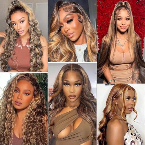 Mariska 427 Body Wave Lace Front Wigs Human Hair for Black Women 13X4 Honey Blonde Wig Human Hair HD Lace Frontal Wig Fluffy Natural