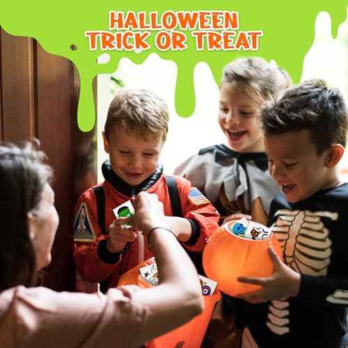 ArtCreativity Individual Halloween Temporary Tattoos for Kids - Pack of 160-2 Inch Non-Toxic Tattoos in 8 Spooky Designs - Trick or Treat Halloween Gifts, Party Favors Supplies, and Goodie Bag Fillers