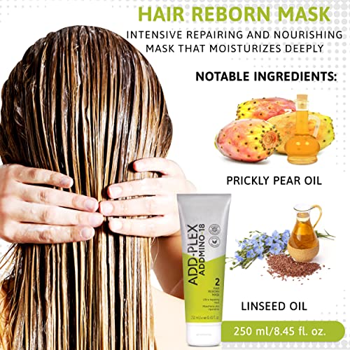 Hair Repair Treatment Kit - Hair Shampoo, Mask, Leave in Conditioner, Hair Elixir, and Apron 5pc Set