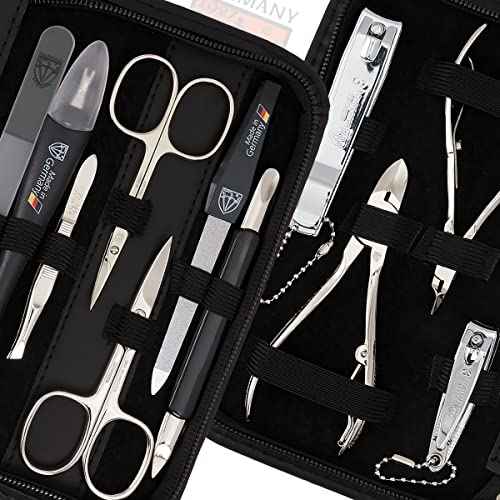 3 Swords Germany ? Manicure Pedicure kit Set with Genuine Leather case - Made in Solingen/Germany