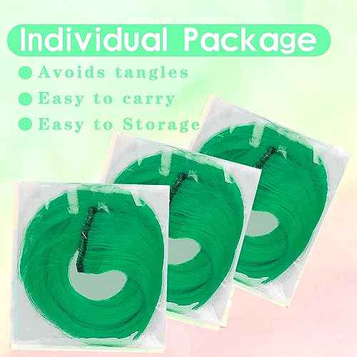 12 PCS Green Hair Extensions Clip in, Curly Wavy Colored Extension for Kids Girls - Party Highlights Synthetic Hairpiece 17 inch