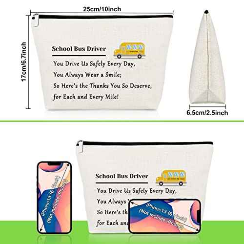 Bus Driver Appreciation Gifts Makeup Bag Thank You Gift for Her Bus Driver Cosmetic Bag Graduation Birthday Present for Driving Teacher Cosmetic Pouch Christmas Retirement Present for Coworker