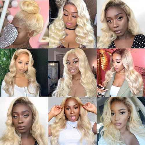 613 Frontal Closure Blonde Lace Body Wave 613 Frontal Only 180% Density 12A Brazilian Virgin Remy Hair Free Part Ear To Ear Hd Transparent 613 Lace Closure 18 Inch