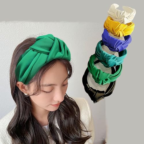 Women Satin Knot Headbands and Cross Knot Hair Bands Fashionable Nonslip Headbands for Women Outdoor Wear
