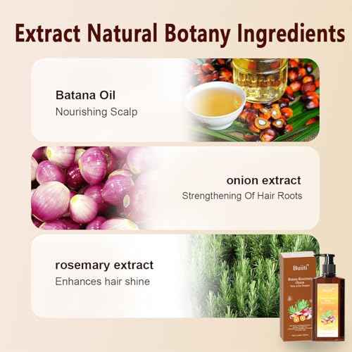 Batana Oil Shampoo for Hair Growth ? Infused with Rosemary & Onion, Anti Hair Loss & Thickening Treatment for Women & Men, Promotes Regrowth, Sulfate Free Natural Formula, 10.14 fl oz