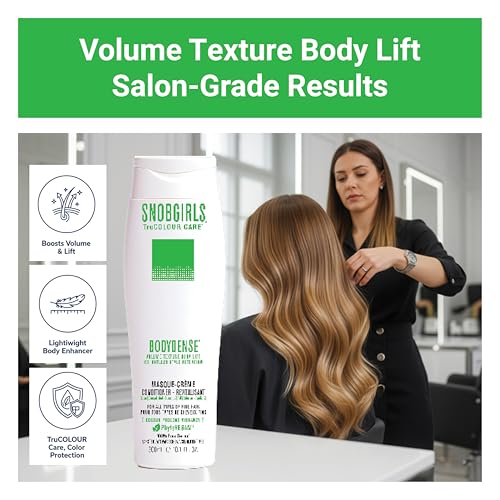 Volumizing Conditioner for Fine or Limp Hair ? Lightweight, Vegan, Color Safe Formula with Ceramides & Botanical Oils ? Adds Volume, Bounce & Shine ? SNOBGIRLS BODYDENSE ? 33.8 fl oz