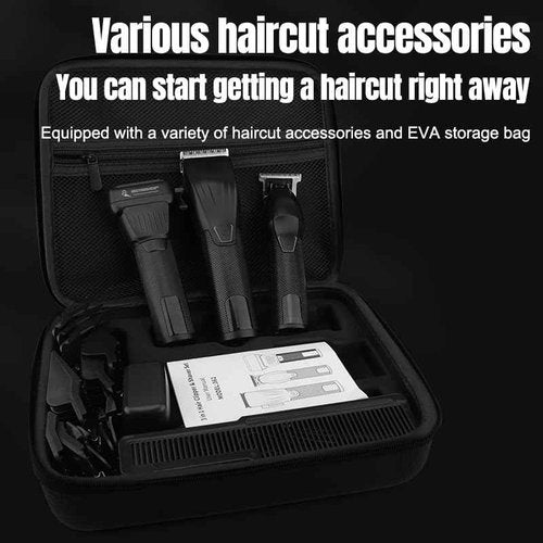 EHJYO Professional Hair Clippers and Trimmer Set, Electric Razor Foil Shavers, Cordless Clippers for Hair Cutting, LCD Display/Travel Case, Gifts