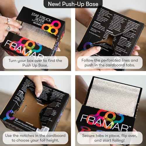 Framar Silver Hair Foils For Highlighting - Pop Up Hair Foil For Hair Highlighting, Highlight Foils For Hair, Aluminum Foil Sheets, Salon Foils For Hair Stylist, Non Slip 500 Pop Up Foil Sheets