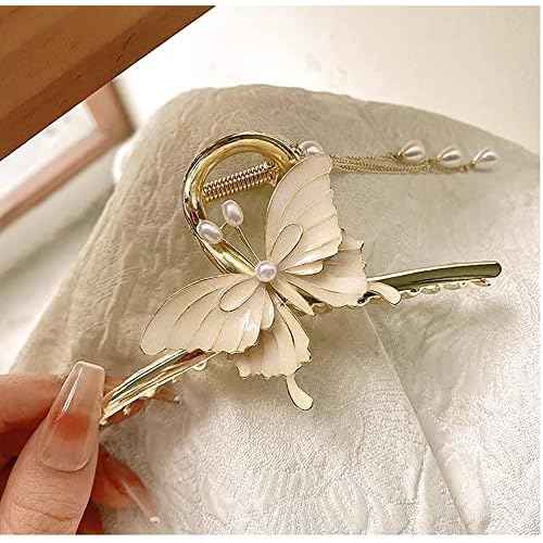Butterfly Metal Hair Clips - Large Nonslip Claw Clamps for Thick and Thin Hair Styling, Strong Hold, Fashion Hair Accessories, Christmas Gifts