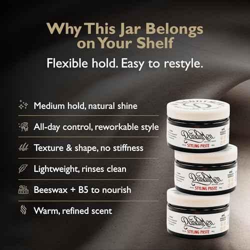 Styling Paste ? Medium Hold with Flexible Control and Natural Shine ? Enriched with Beeswax & Pro-Vitamin B5 ? 3.4 oz (1-pack, Tobacco Vanilla)