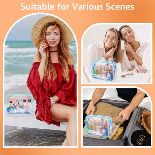 Crochet Gifts for Women Clear Makeup Bag Crochet Lovers Gifts Knitting Lover Present for Her Friend Sister Daughter Mom Aunt Pvc Cosmetic Bag with Zipper Mothers Day Chrismas Birthday Travel Pouch