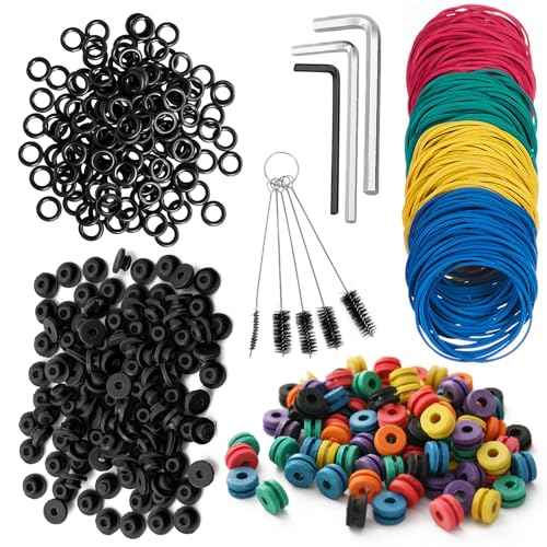 HOINCO 408Pcs Tattoo Machine Parts,Tattoo Supplies Set Tattoo Needle Pad,Colorful Tattoo Rubber Bands,Black Rubber Ring,Cleaning Brush,Hex Wrenches.