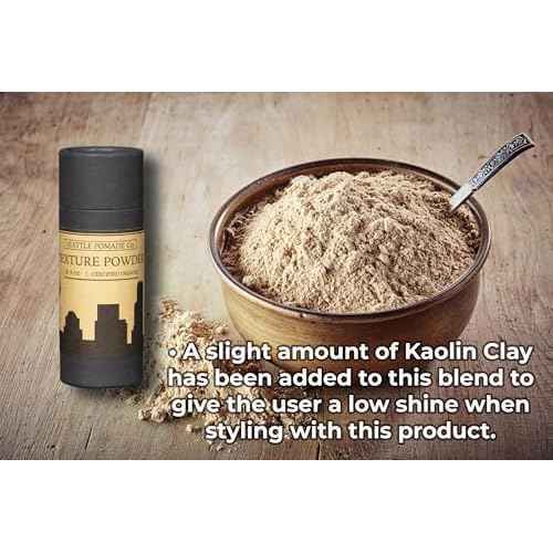 Organic Texture Powder for Men. Seattle Pomade Co. Creates Volume with certified organic materials. Fragrance-Free. Globally sourced certified organic materials.