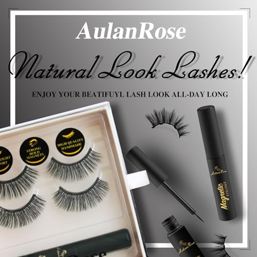 Magnetic Eyelashes Magnetic Lashes with Eyeliner/Medium Cat Eye Cruelty-Free & Vegan Faux Mink Lashes /60 Wears