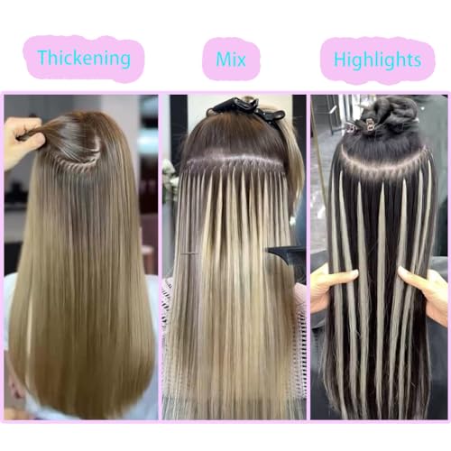 Curlable U-tip Human Hair Extensions 33# Copper Brown Keratin Nail Tip Hair Extension 100 Strands 0.5g/strands Straight Brazilian Remy Hair 24 Inch (60cm)