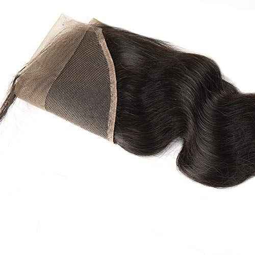 Body Wave Lace Frontal 13x4 Ear to Ear Lace Front Closure Brazilian Virgin Remy Human Hair with Baby Hair Body Wave Frontal Natural Black Color 16 inch