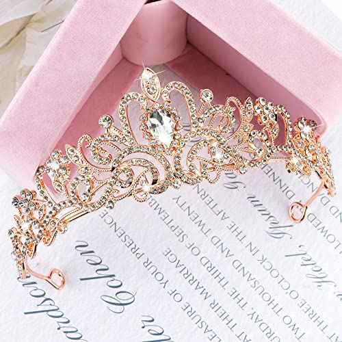 CIEHER Tiara Crowns for Women & Girls - Bridal, Wedding, Prom, Quinceanera, Birthday & Christmas Crown Gifts