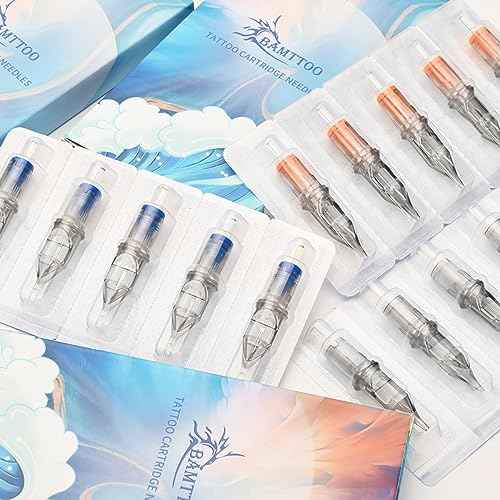 Disposable 50pcs Tattoo Cartridge Needles Mixed Sizes 0.35mm RL+RS(1203RL 1205RL 1203RS 1205RS 1209RS) for Tattoo Machine (RL+RS)